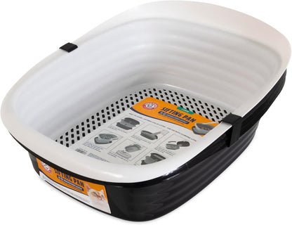 Large Sifting Litter Box Scoop Free Cat Litter Tray with Microban, Made in USA